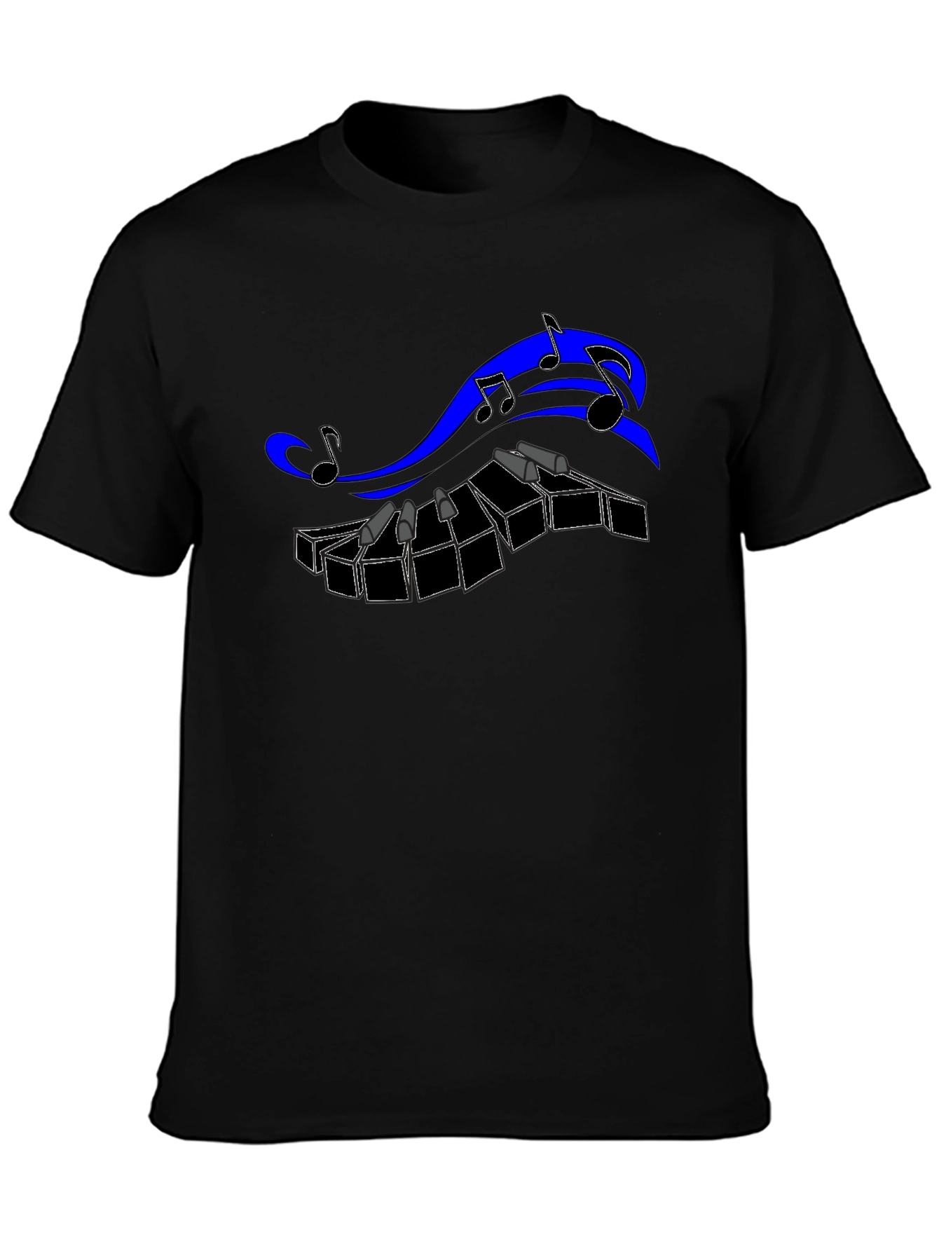 Musical Keyboard T-Shirt - Black