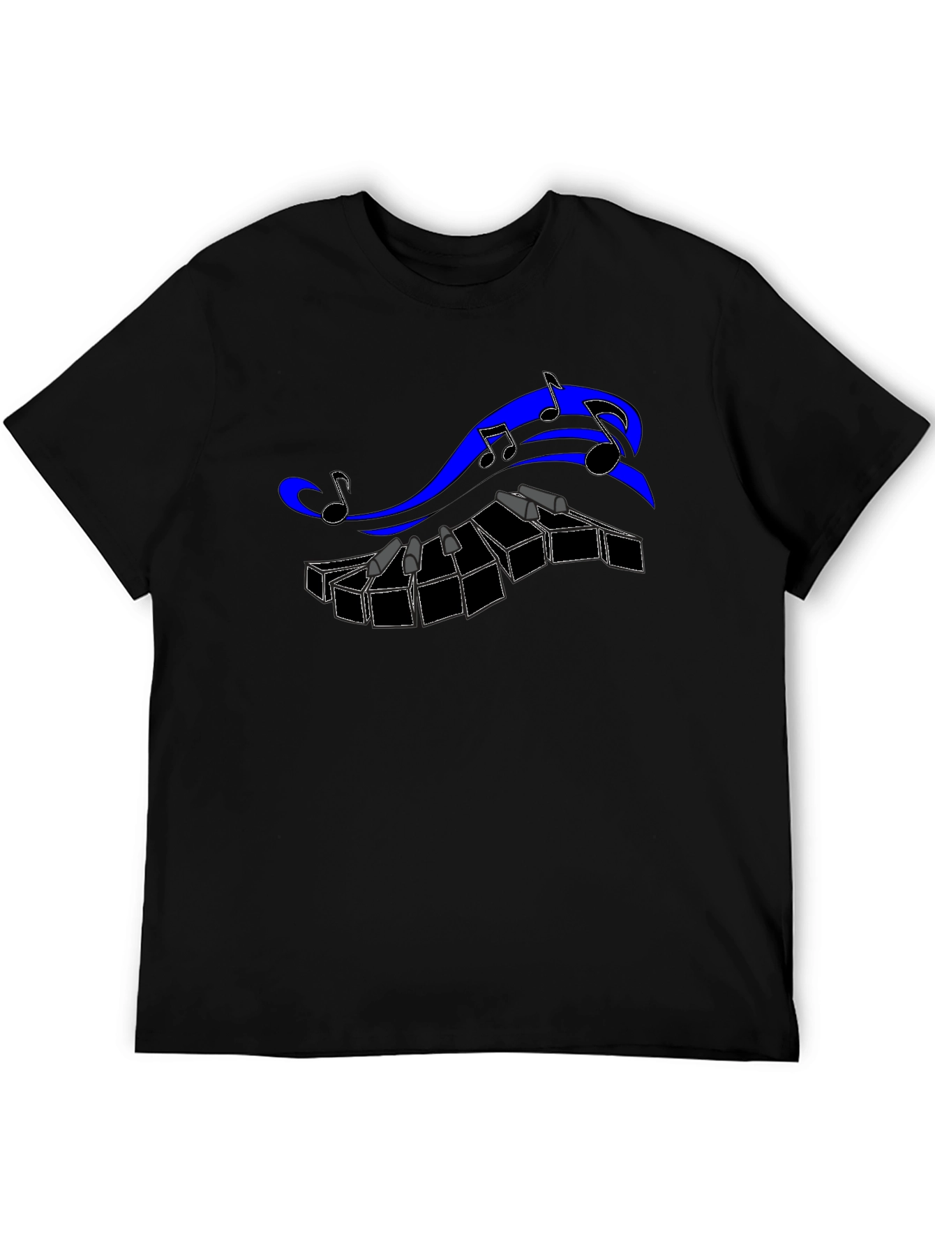 Musical Keyboard T-Shirt - Black