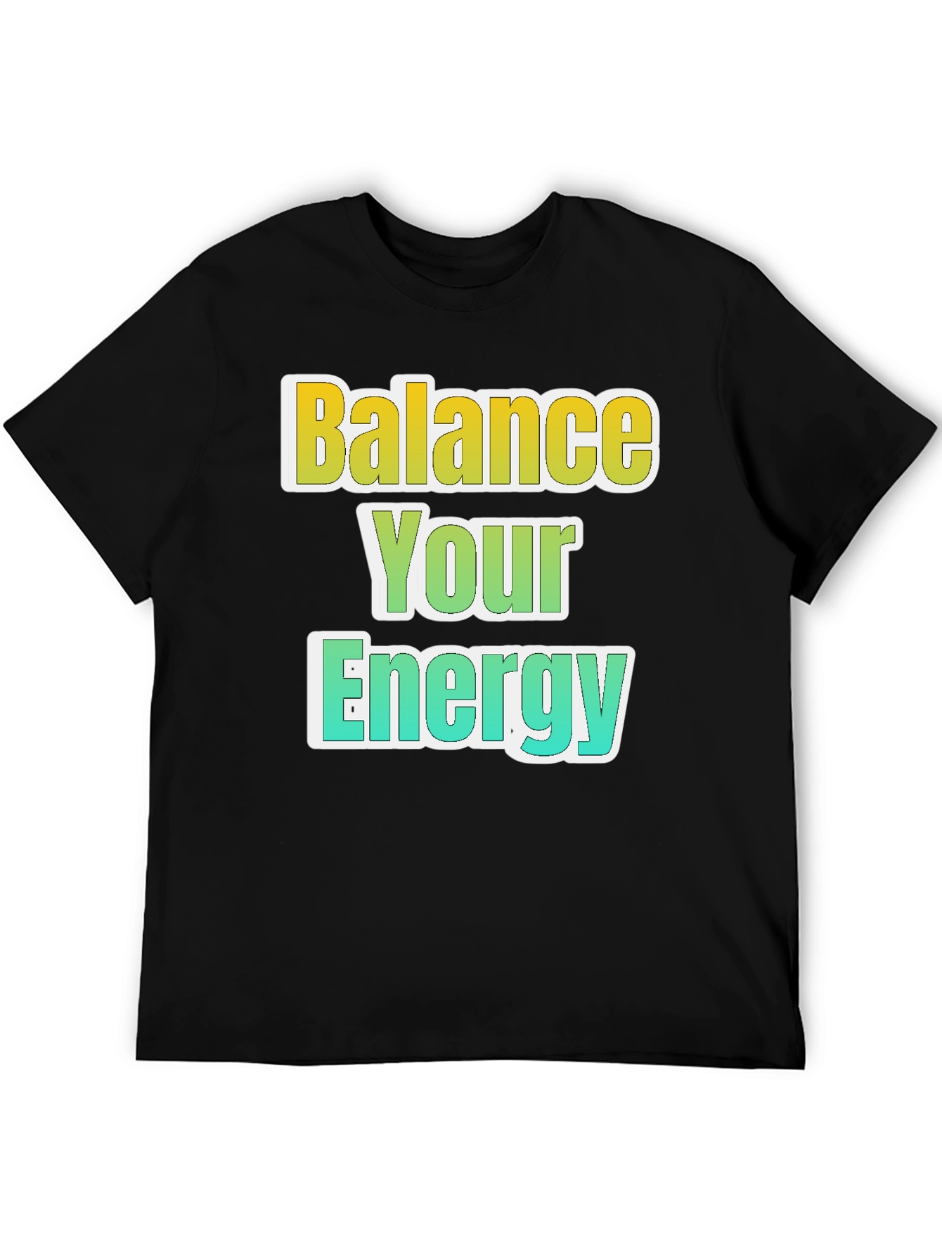 Balance Your Energy Black Graphic Tee
