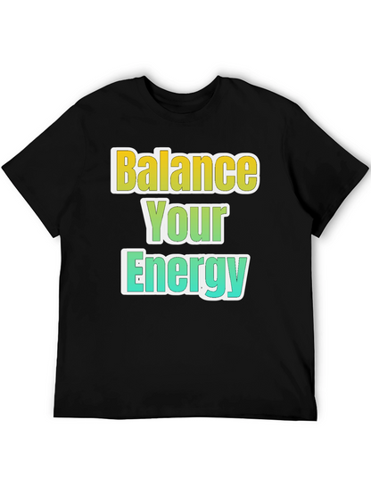 Balance Your Energy Black Graphic Tee