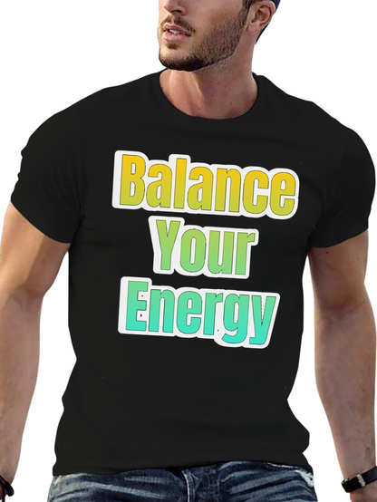 Balance Your Energy Black Graphic Tee