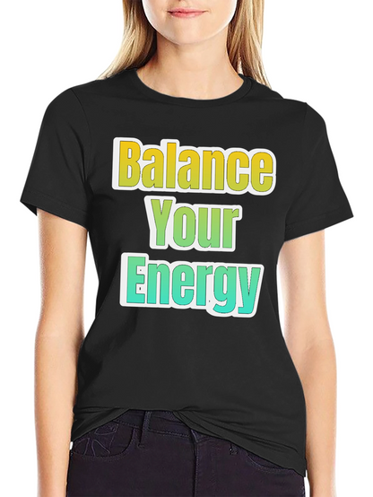 Balance Your Energy Black Graphic Tee