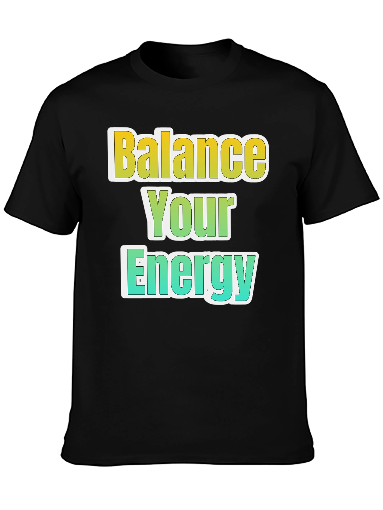 Balance Your Energy Black Graphic Tee