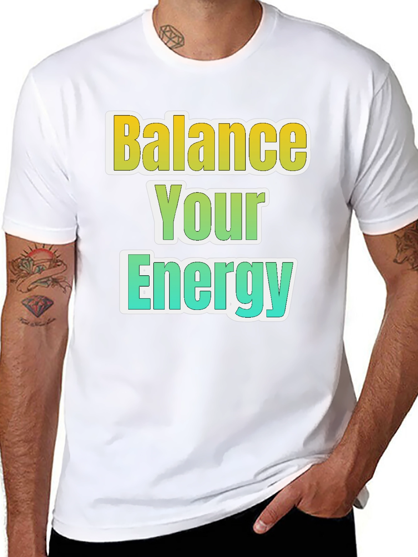 Balance Your Energy Black Graphic Tee