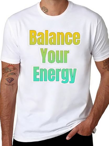 Balance Your Energy Black Graphic Tee