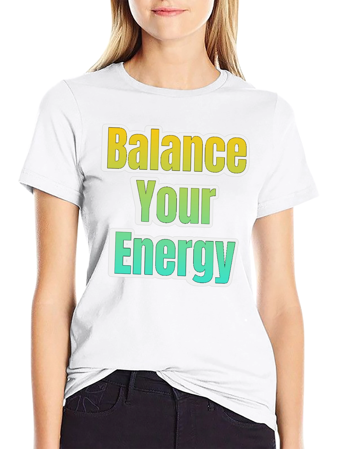 Balance Your Energy Black Graphic Tee
