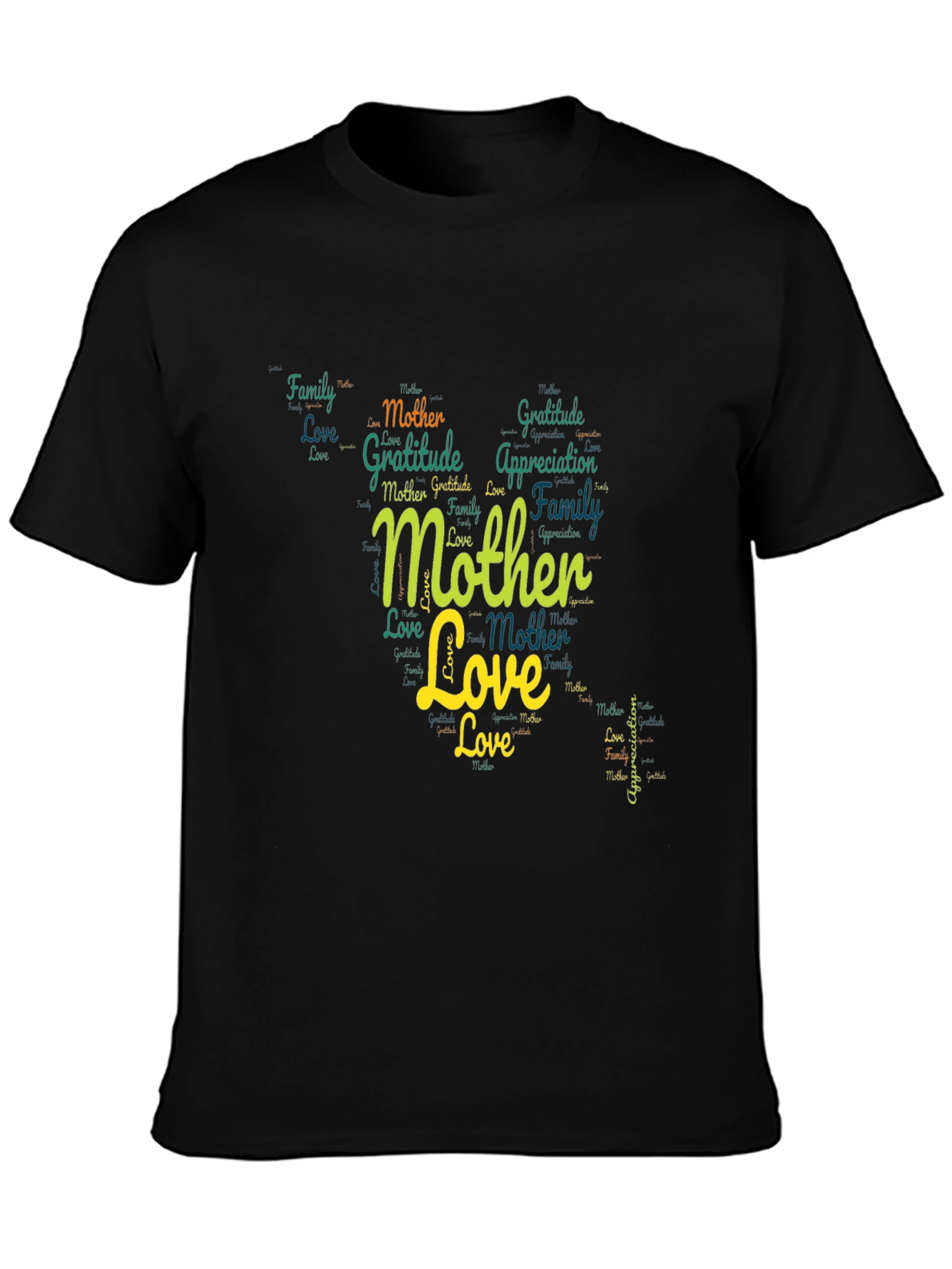 Mother Love Word Art Graphic T-Shirt