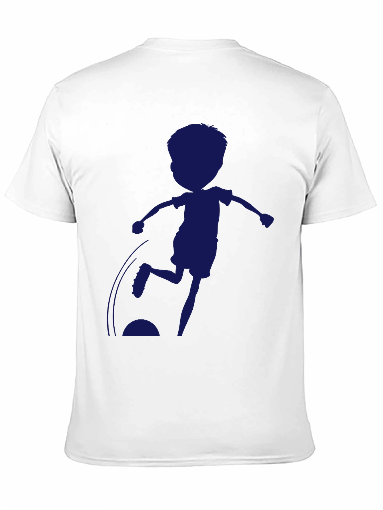 Boy Soccer Silhouette Black T-Shirt