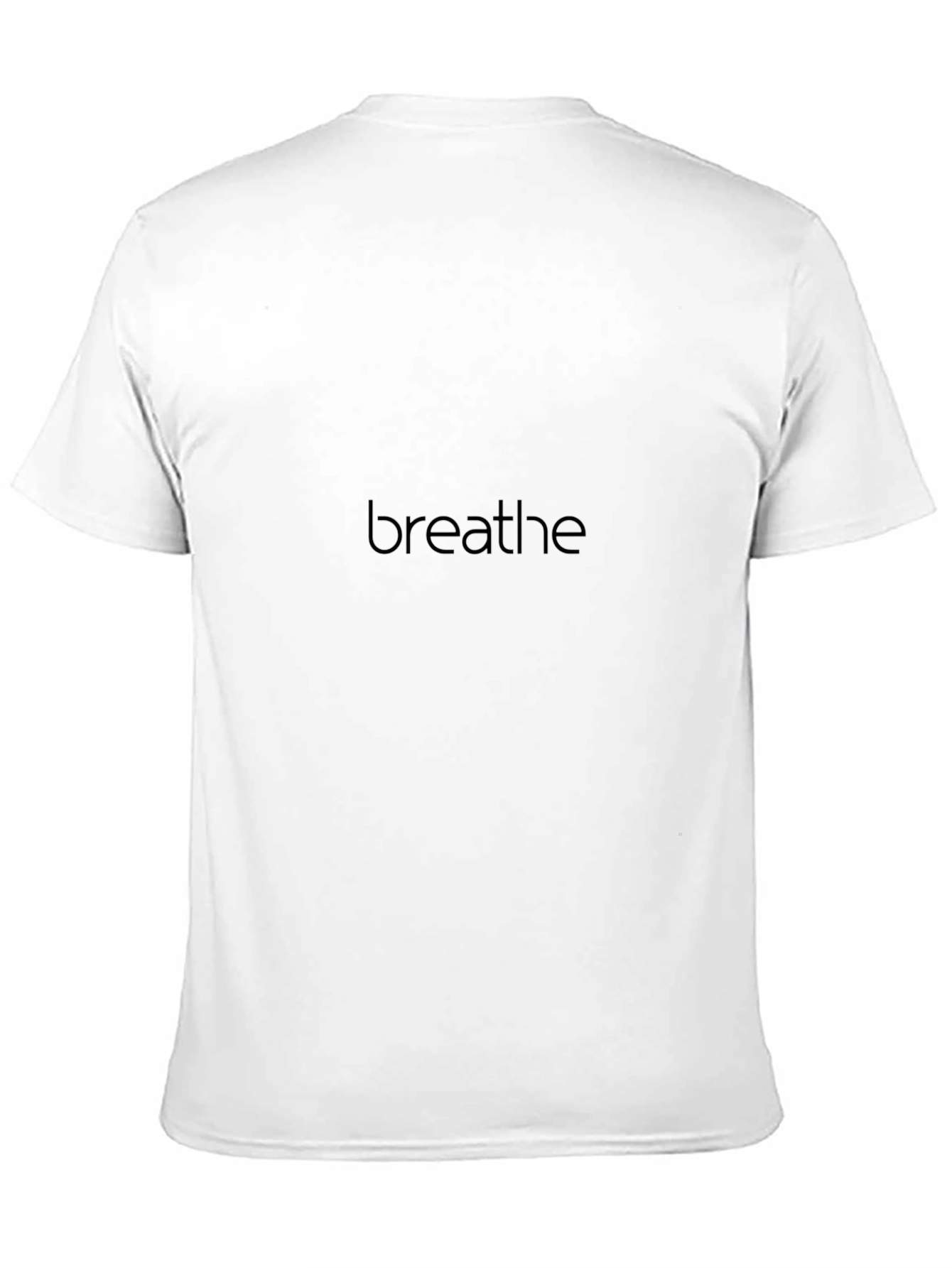 Breathe Graphic Tee - Black Minimalist Design