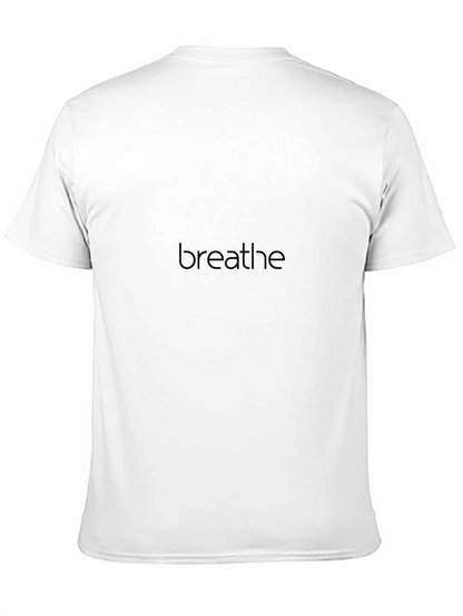 Breathe Graphic Tee - Black Minimalist Design