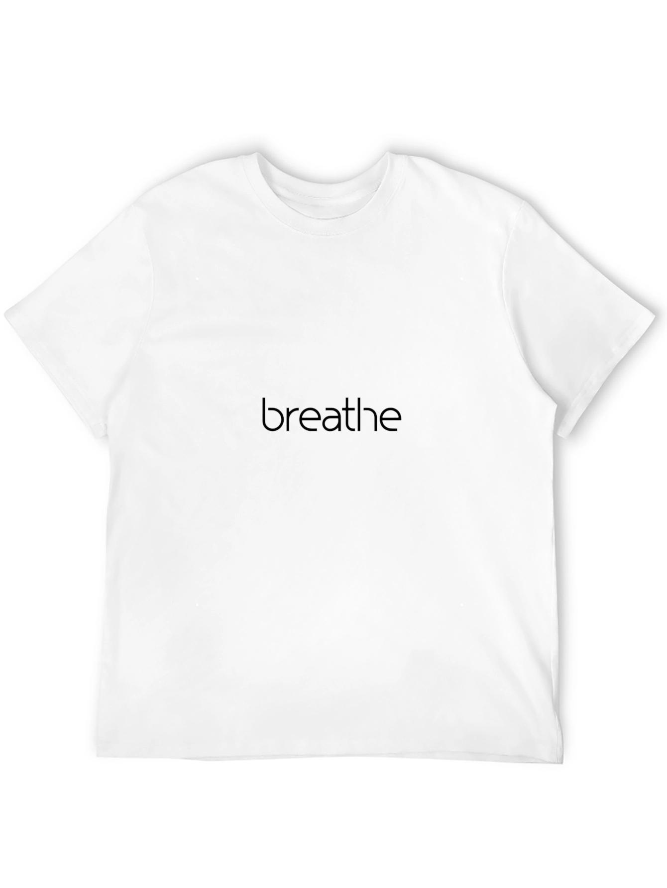 Breathe Graphic Tee - Black Minimalist Design