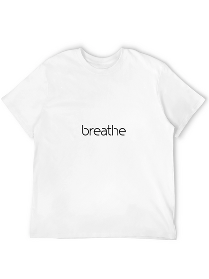 Breathe Graphic Tee - Black Minimalist Design