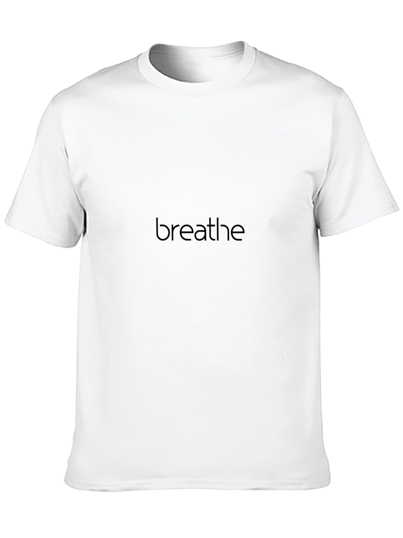 Breathe Graphic Tee - Black Minimalist Design