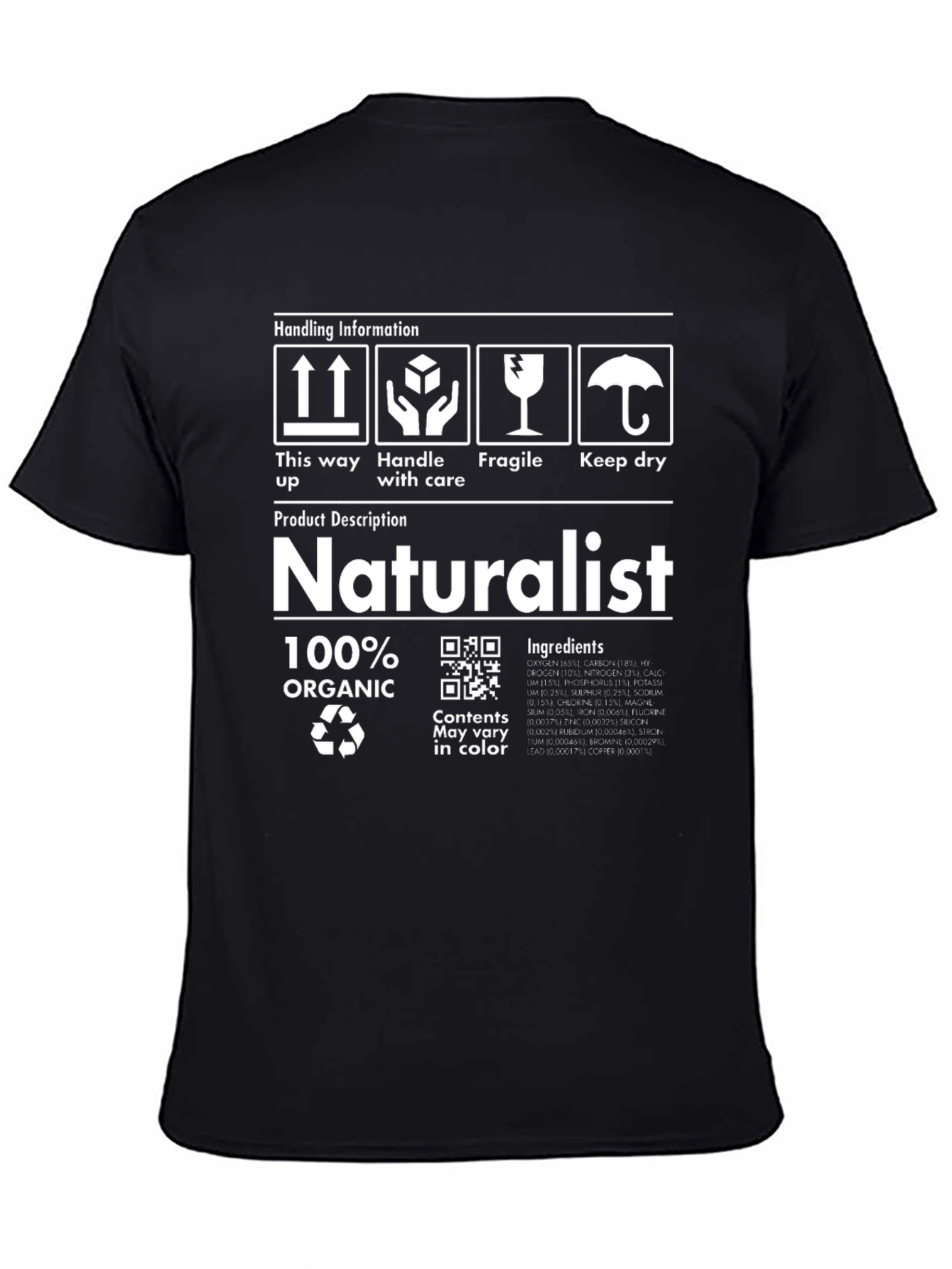 Naturalist Organic T-Shirt - Novelty Design