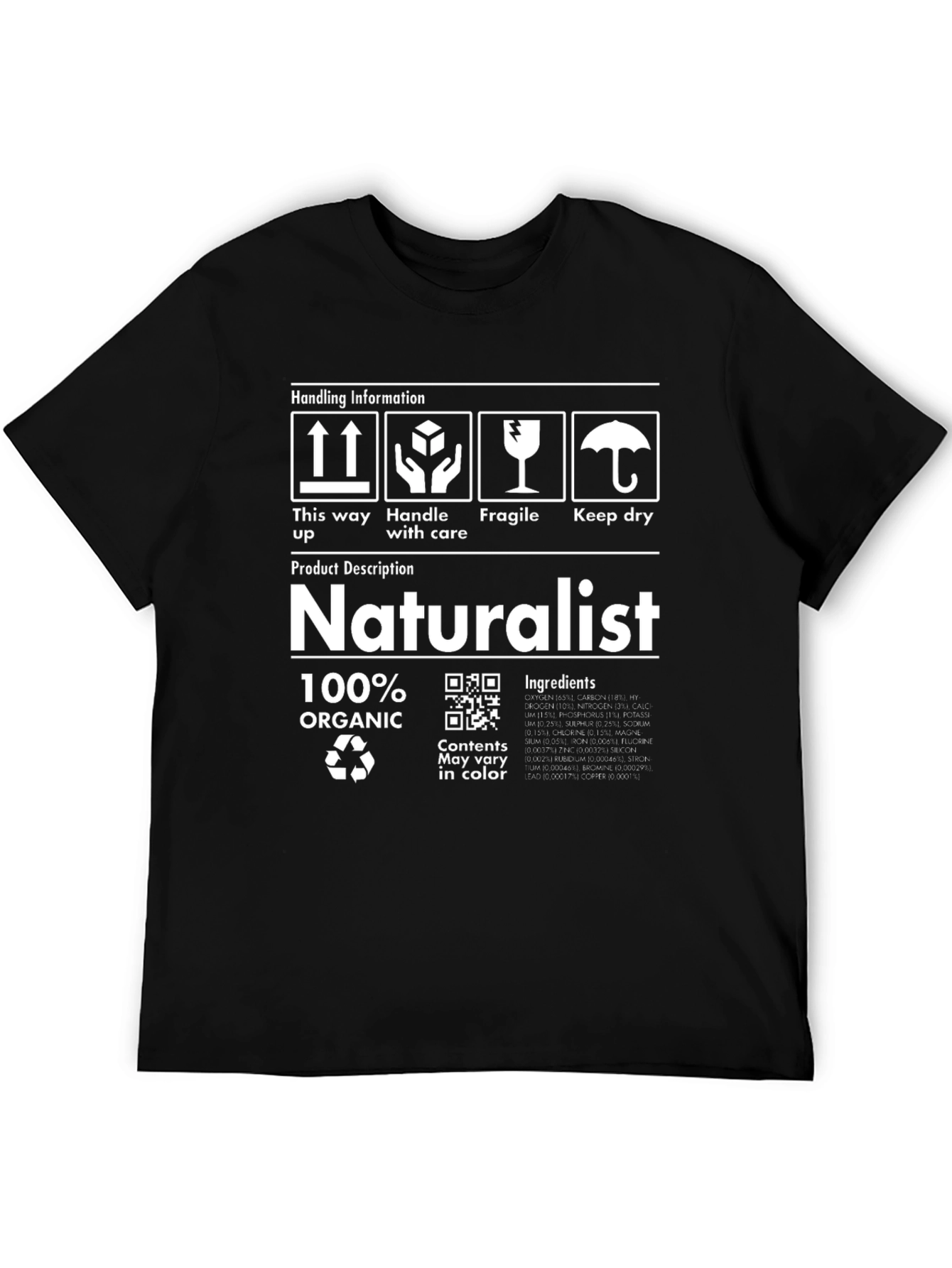 Naturalist Organic T-Shirt - Novelty Design