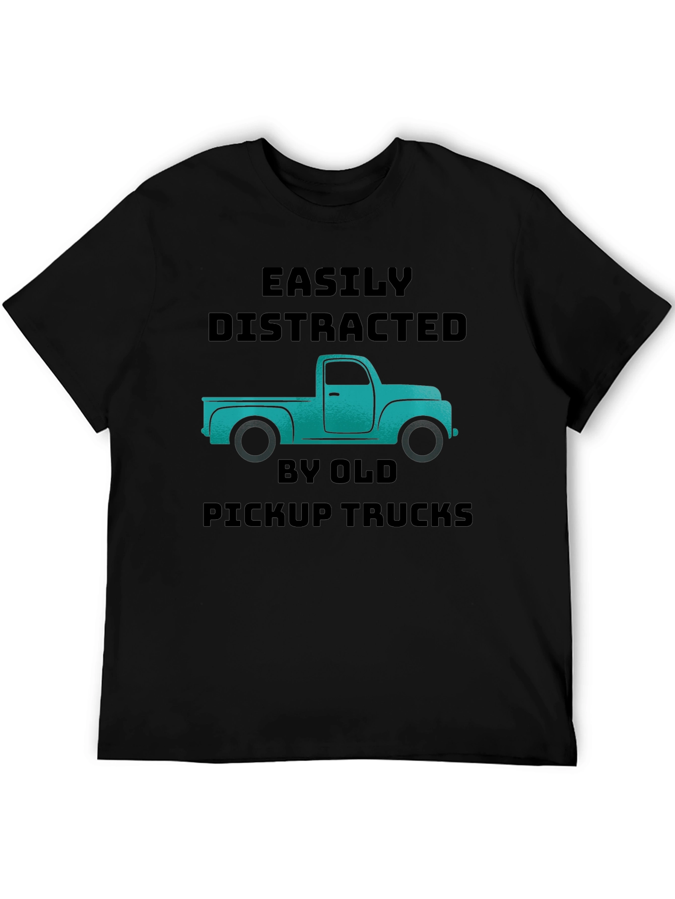 Easily Distracted Old Pickup Trucks Graphic T-Shirt