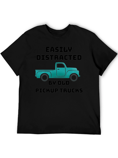 Easily Distracted Old Pickup Trucks Graphic T-Shirt