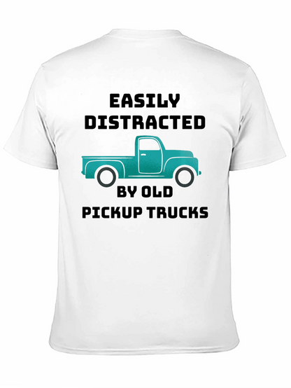 Easily Distracted Old Pickup Trucks Graphic T-Shirt