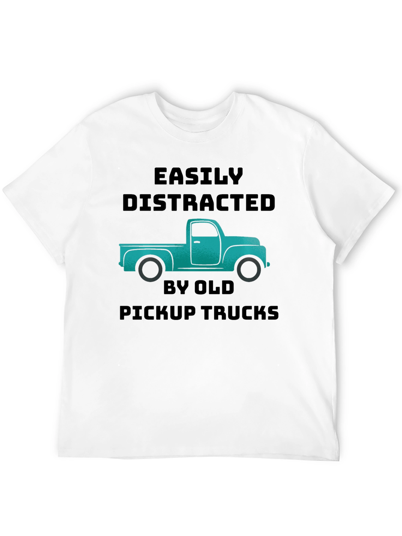 Easily Distracted Old Pickup Trucks Graphic T-Shirt