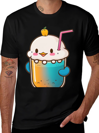 Kawaii Dessert Drink Graphic Tee - Unisex