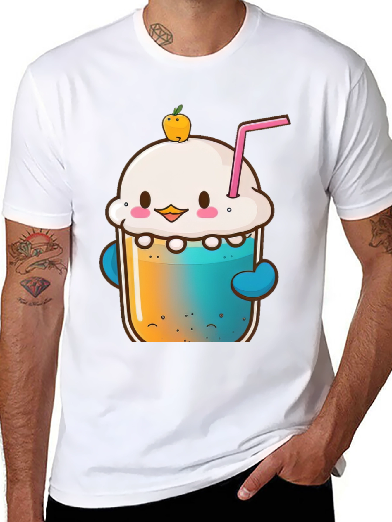 Kawaii Dessert Drink Graphic Tee - Unisex