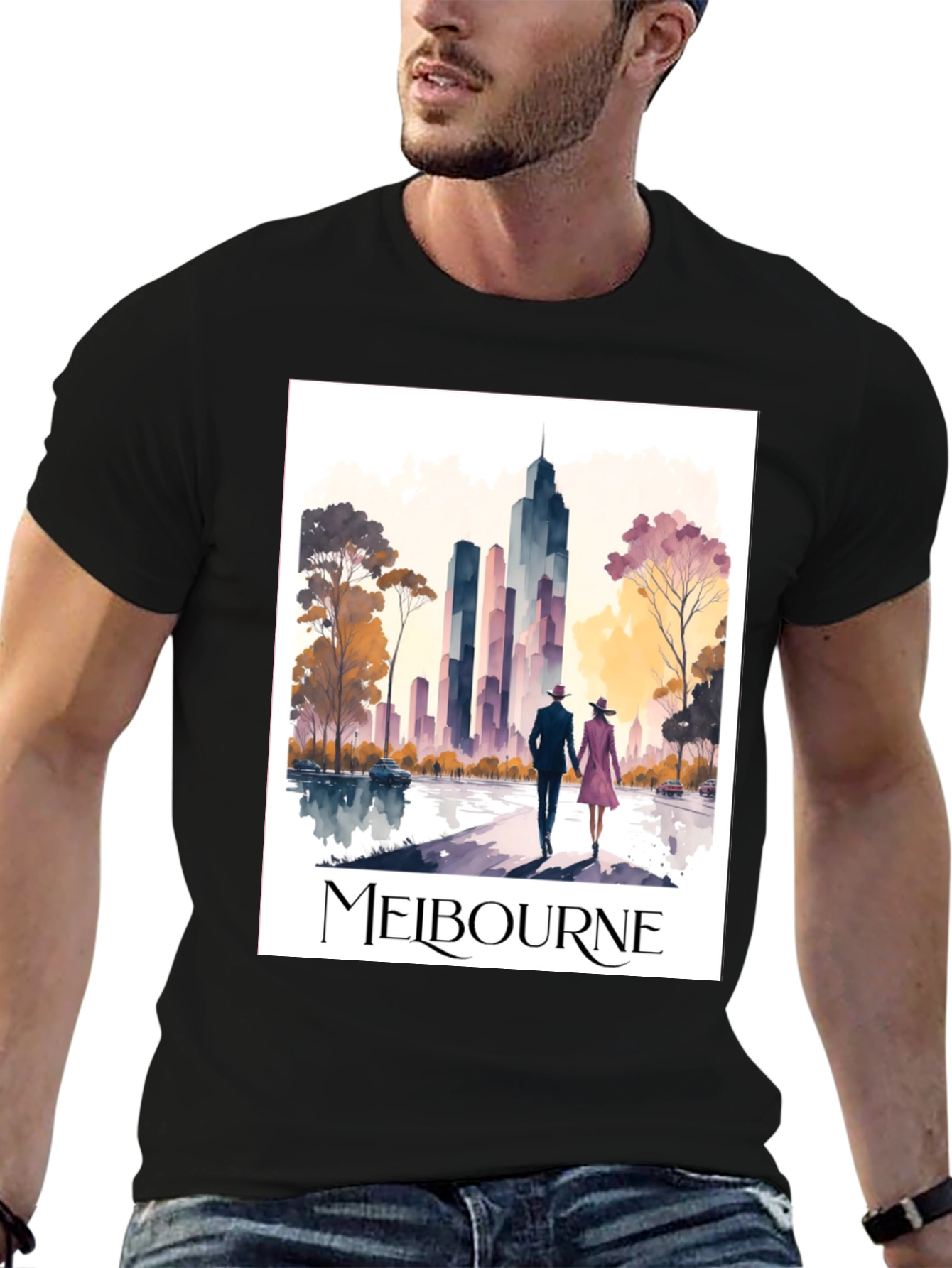 Melbourne Skyline T-Shirt: Stylish Cityscape Tee