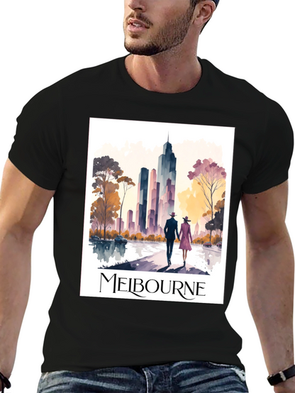 Melbourne Skyline T-Shirt: Stylish Cityscape Tee