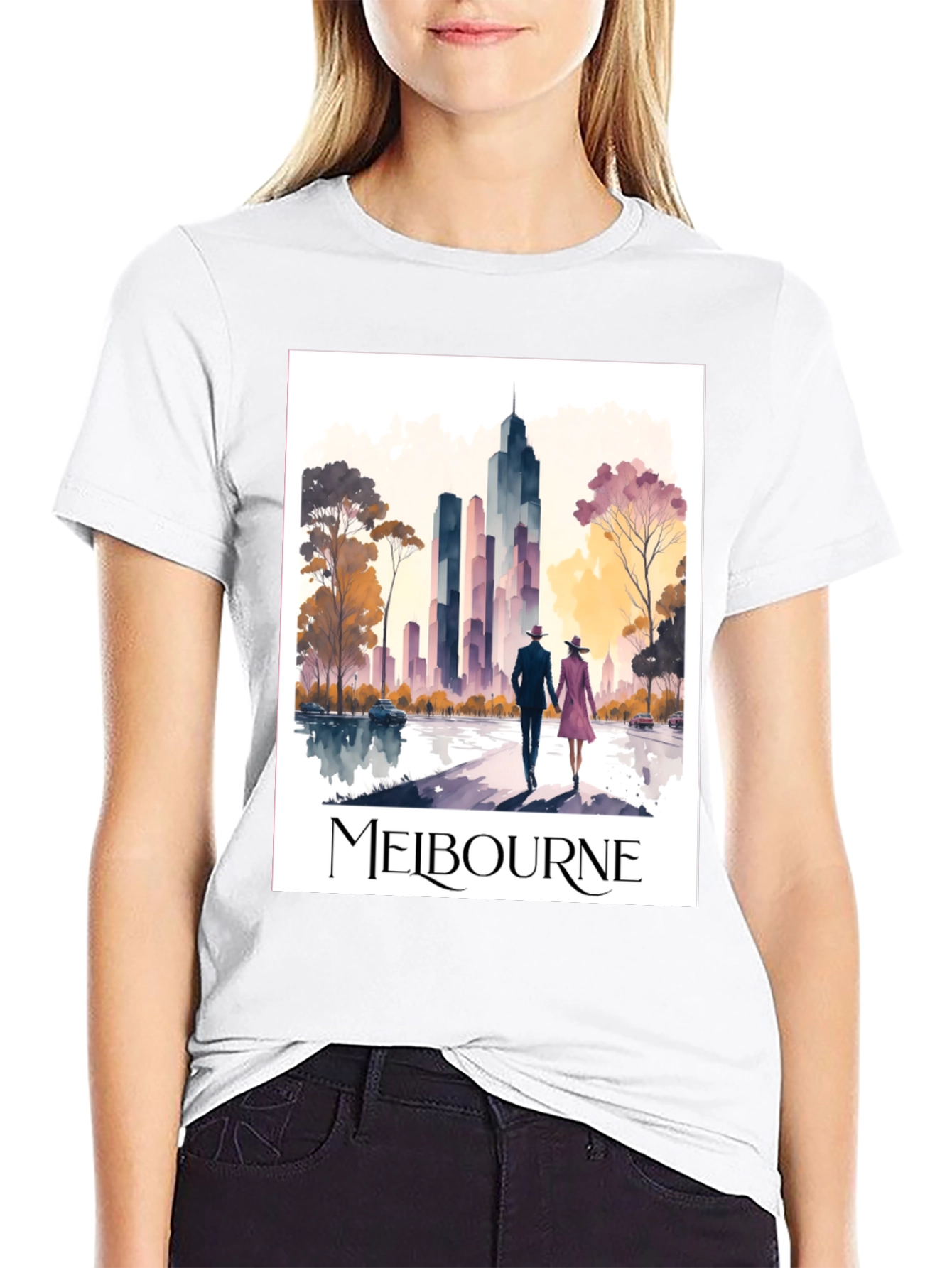 Melbourne Skyline T-Shirt: Stylish Cityscape Tee