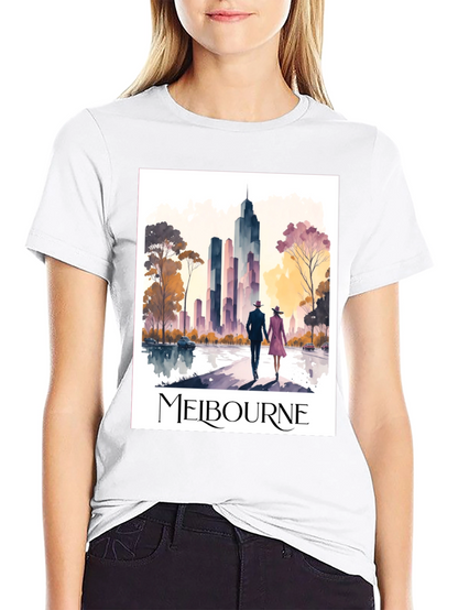 Melbourne Skyline T-Shirt: Stylish Cityscape Tee
