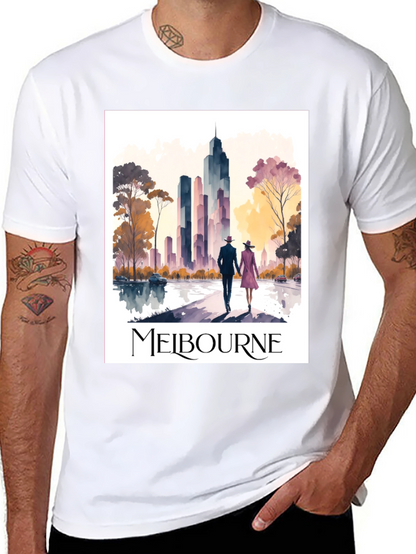 Melbourne Skyline T-Shirt: Stylish Cityscape Tee