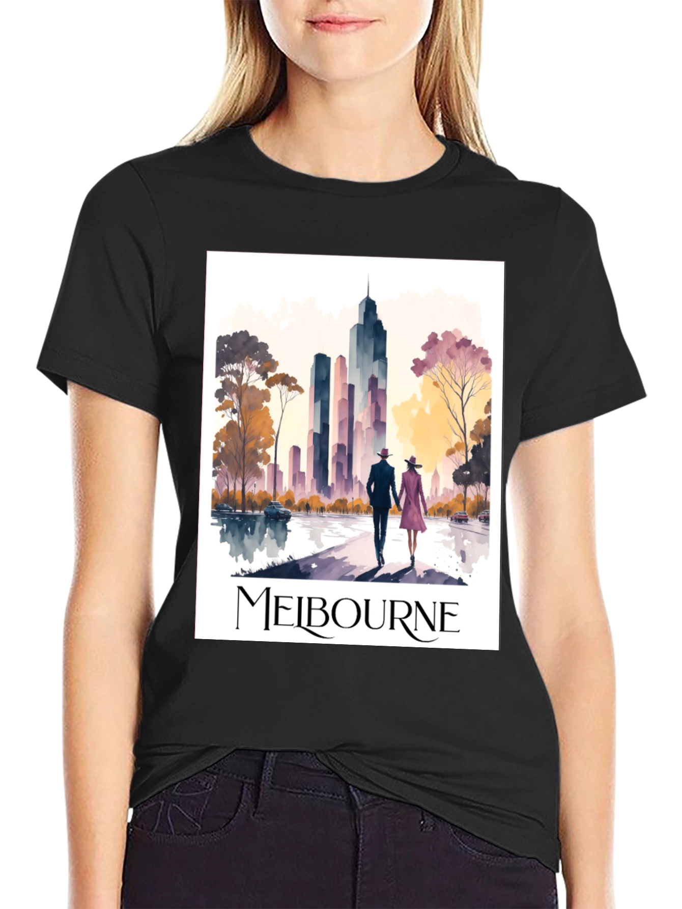Melbourne Skyline T-Shirt: Stylish Cityscape Tee