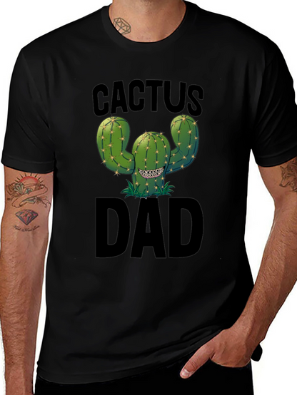 Cactus Dad Black Graphic Tee