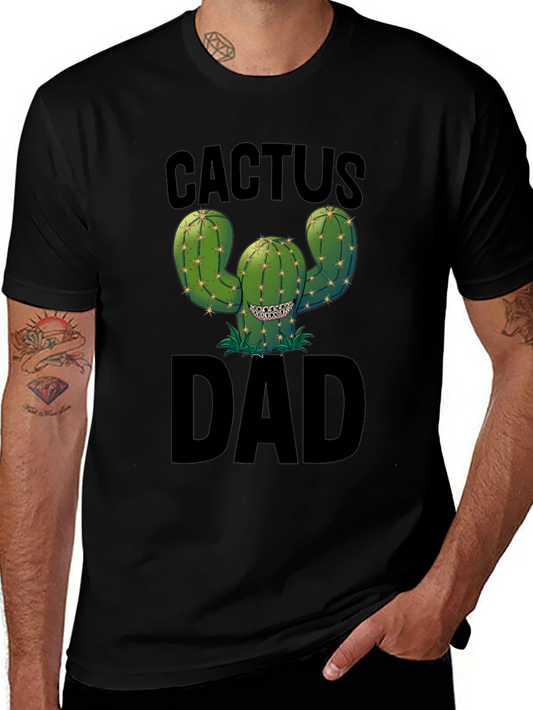 Cactus Dad Black Graphic Tee