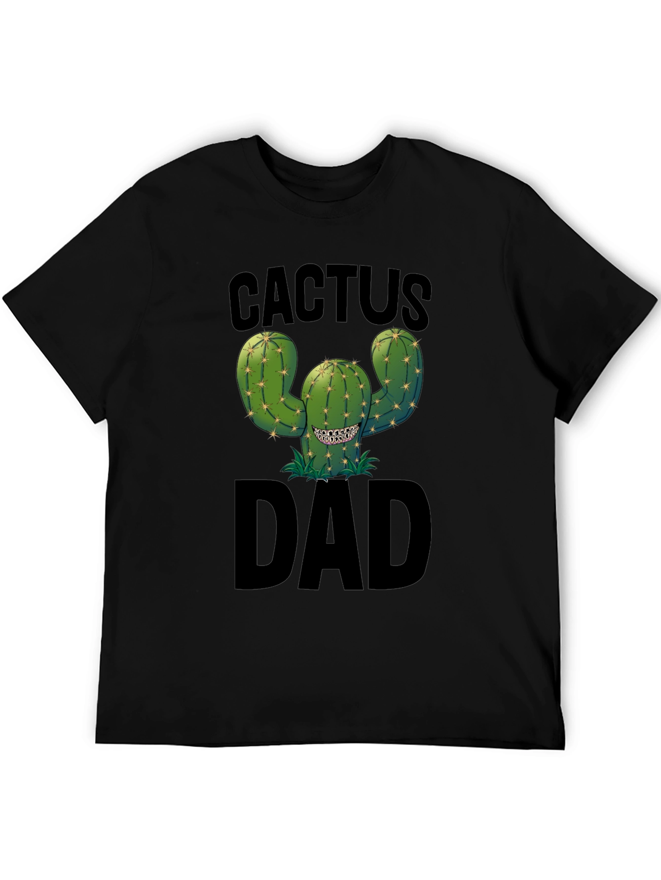 Cactus Dad Black Graphic Tee