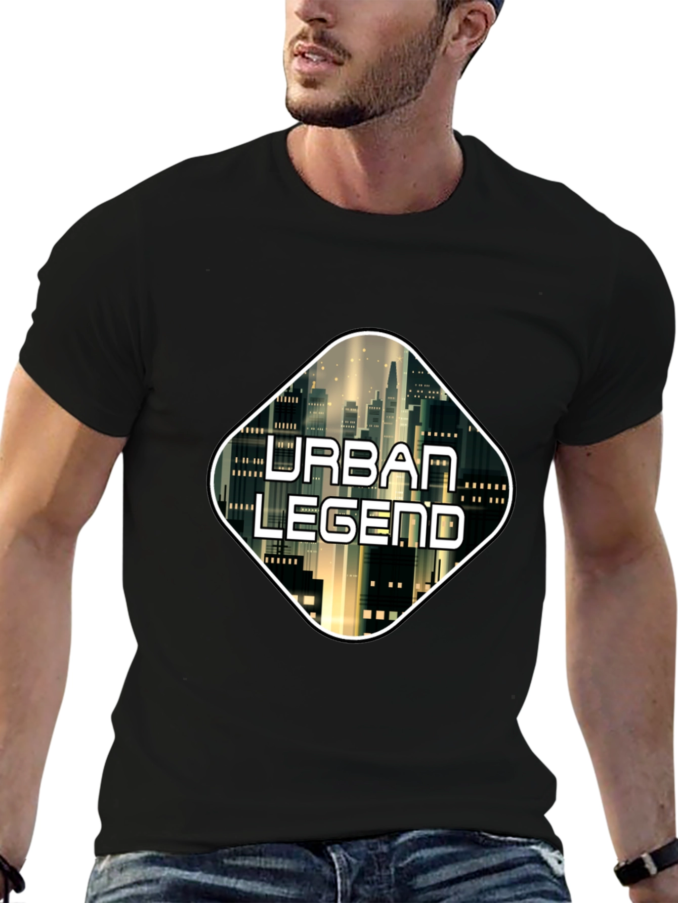Urban Legend Black Graphic T-Shirt