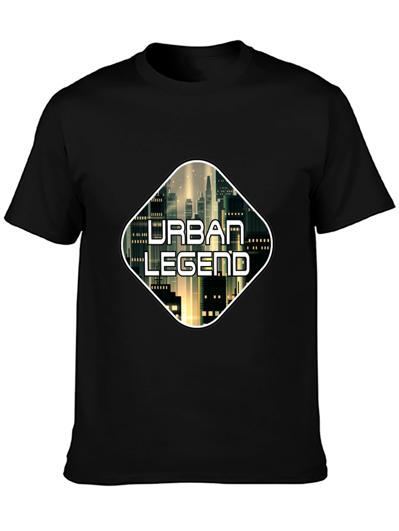 Urban Legend Black Graphic T-Shirt