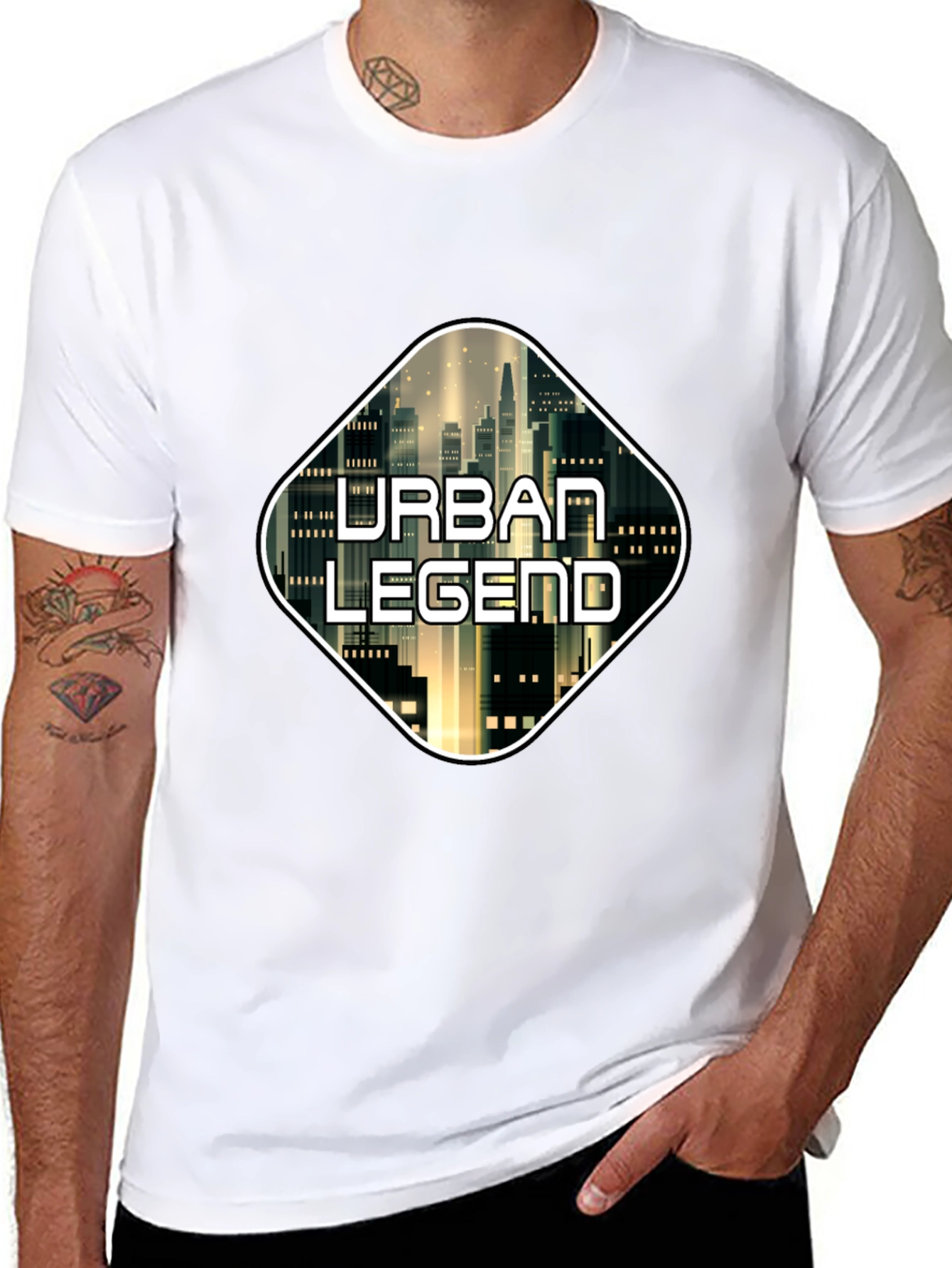 Urban Legend Black Graphic T-Shirt