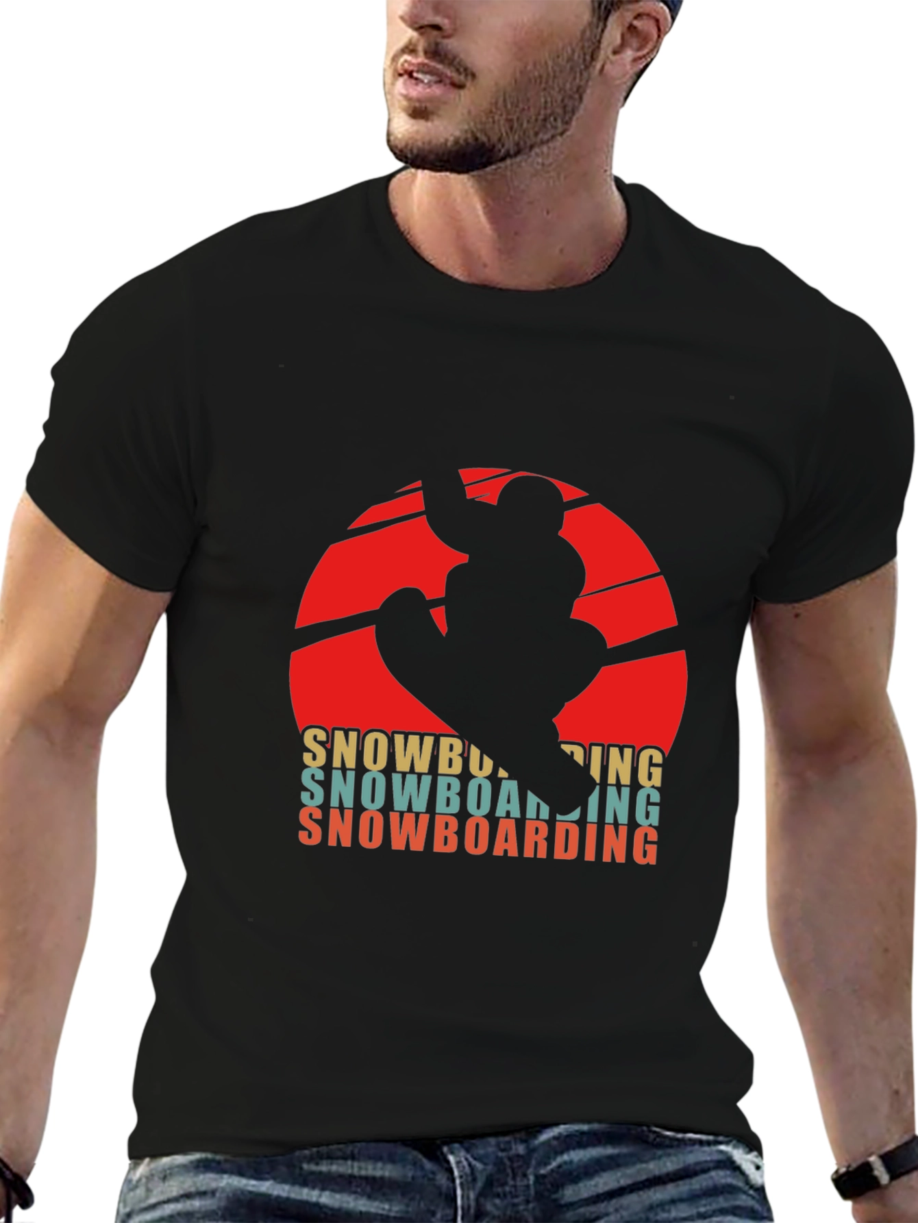 Retro Snowboarding T-Shirt - Winter Sports Graphic Tee
