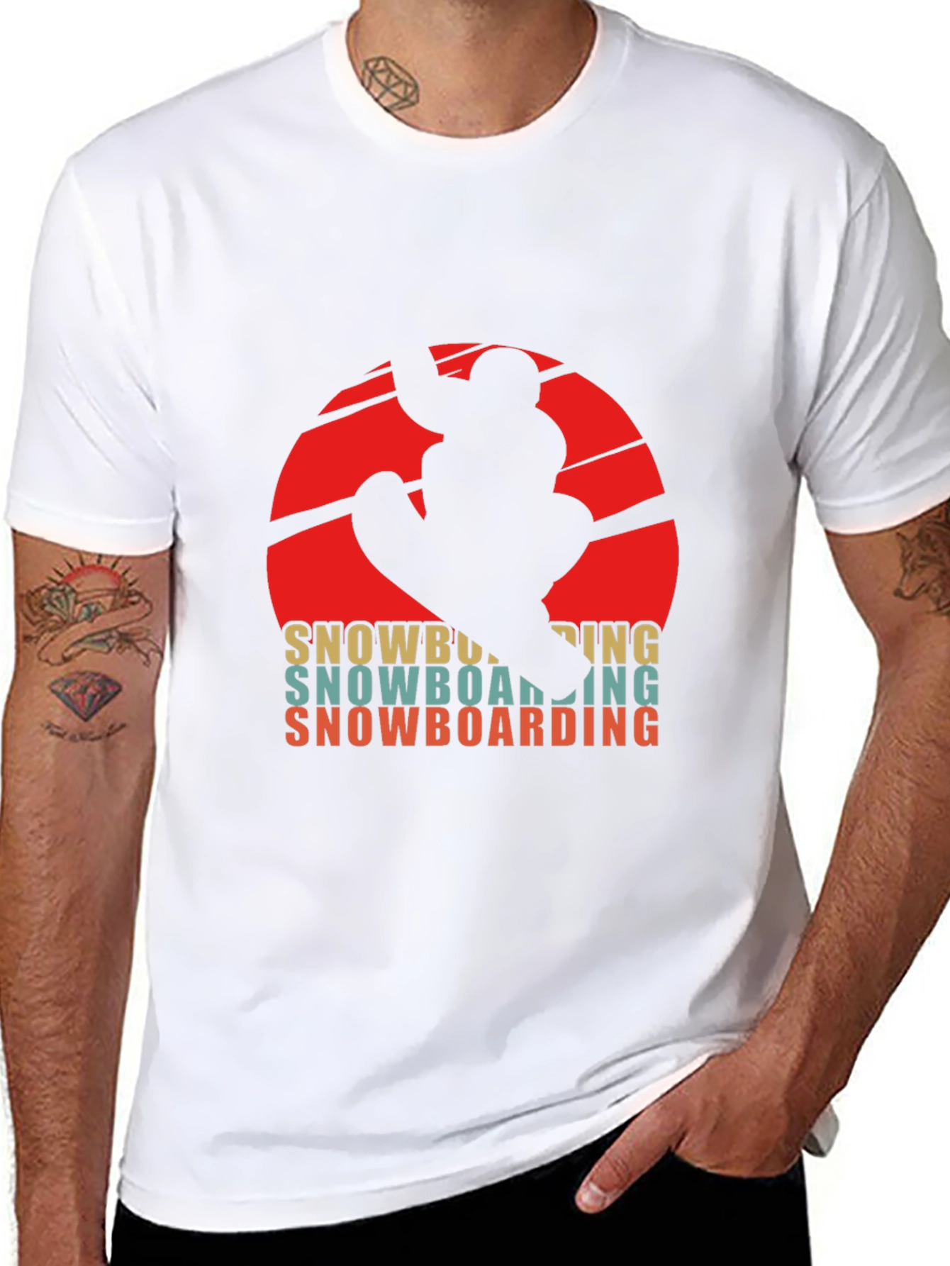 Retro Snowboarding T-Shirt - Winter Sports Graphic Tee