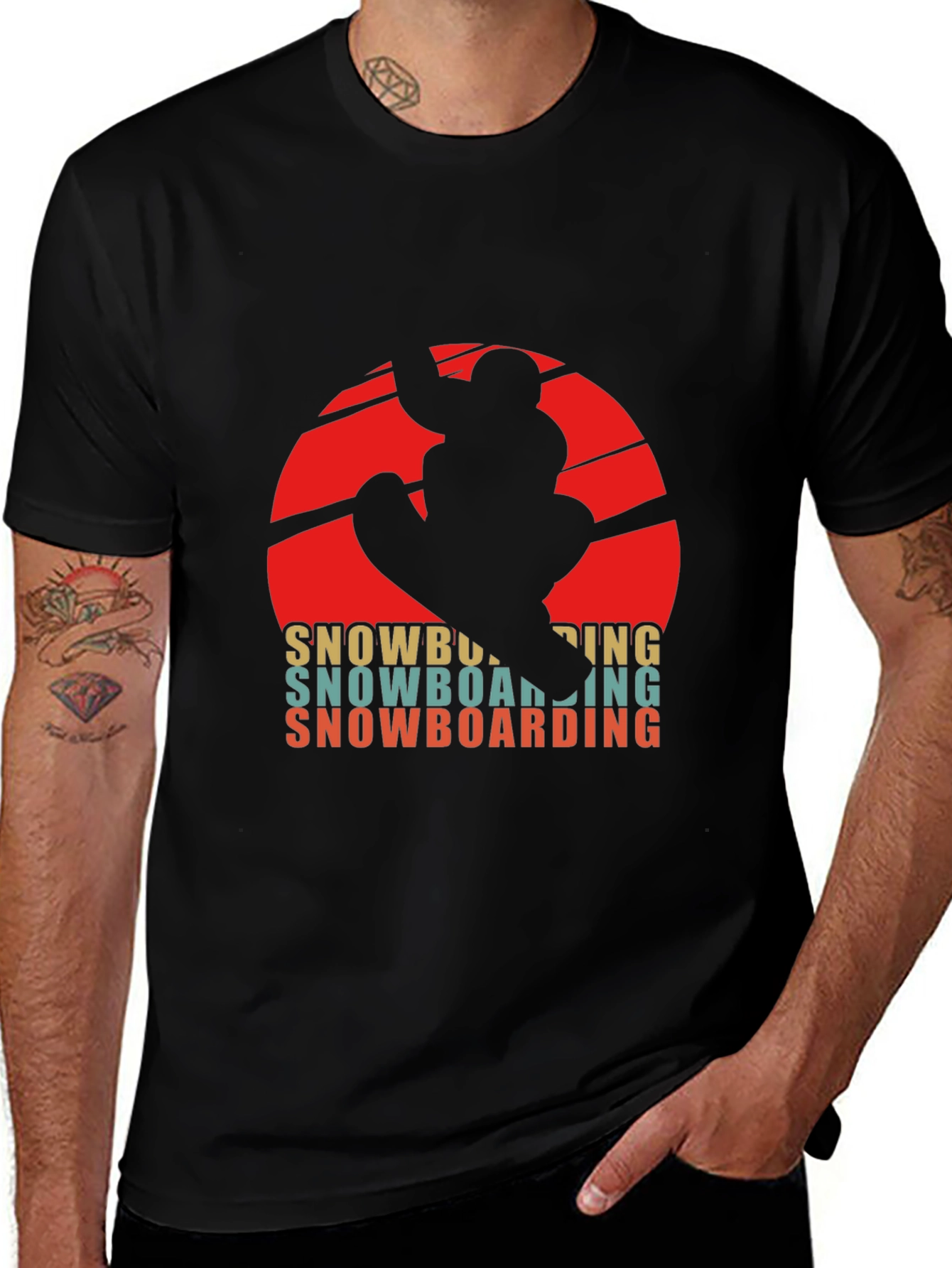 Retro Snowboarding T-Shirt - Winter Sports Graphic Tee