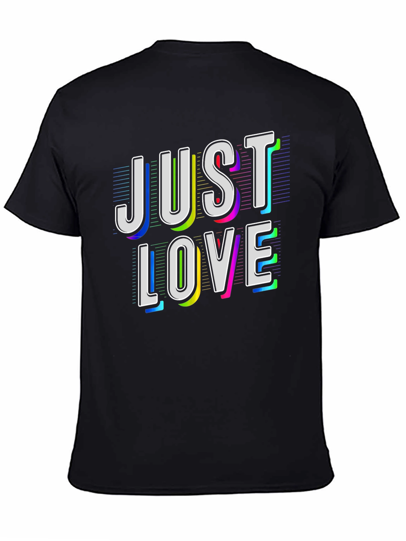 Just Love Graphic Tee - Black Cotton T-Shirt