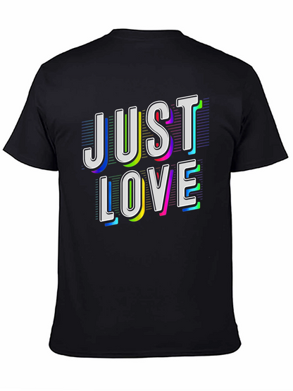 Just Love Graphic Tee - Black Cotton T-Shirt