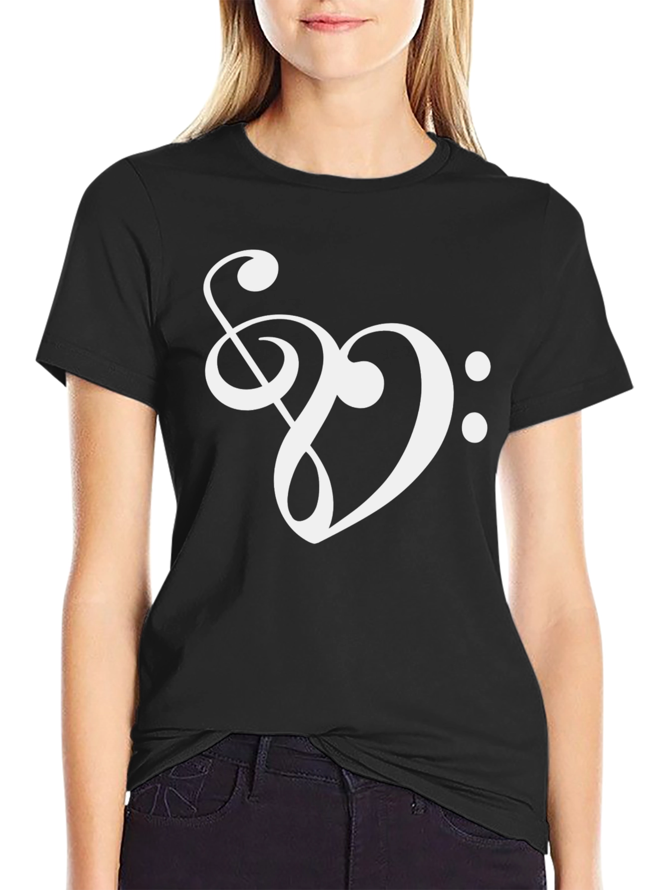 Musical Note Heart T-Shirt - Unique Music Lover Gift