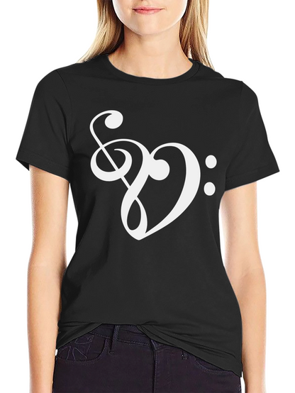 Musical Note Heart T-Shirt - Unique Music Lover Gift