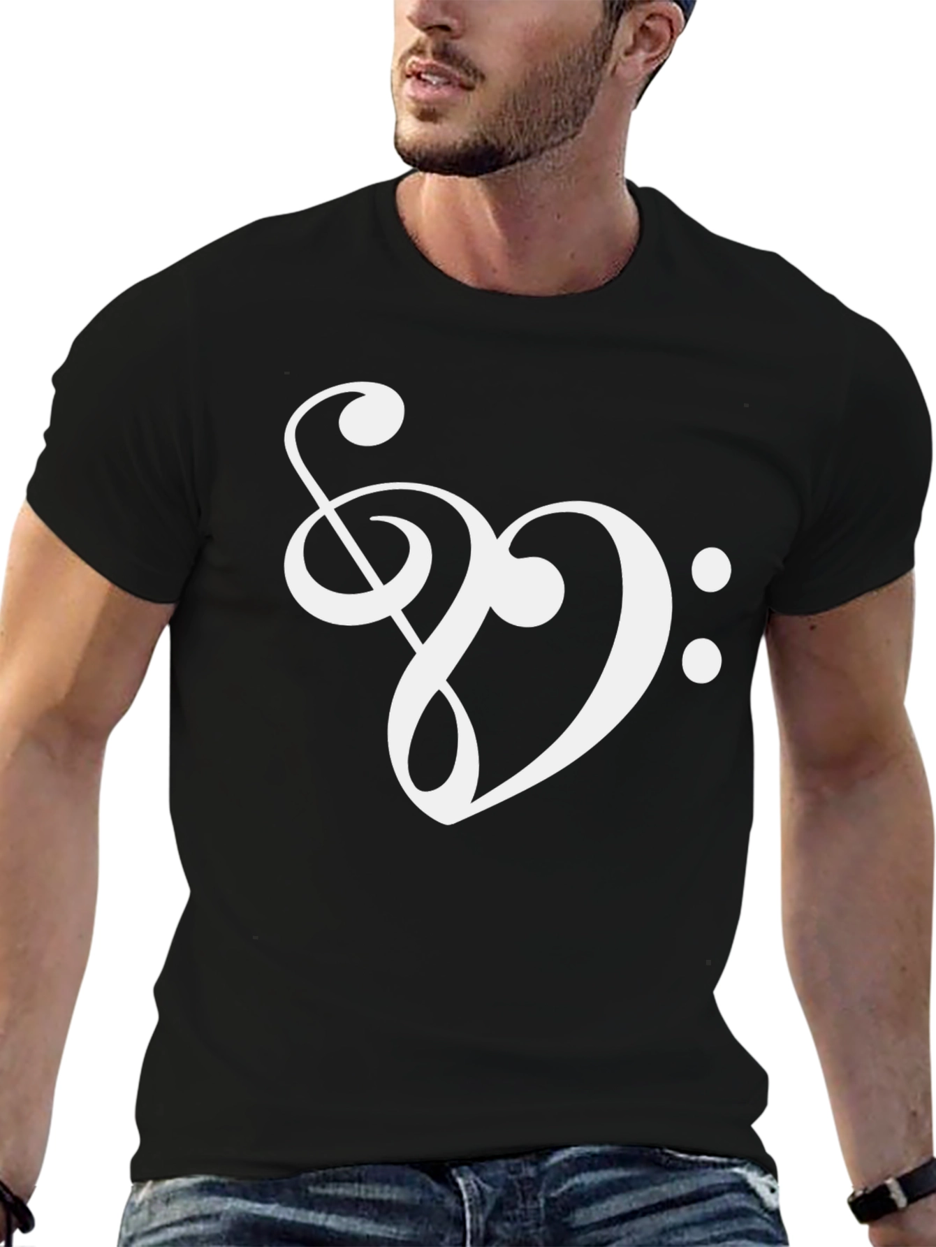 Musical Note Heart T-Shirt - Unique Music Lover Gift