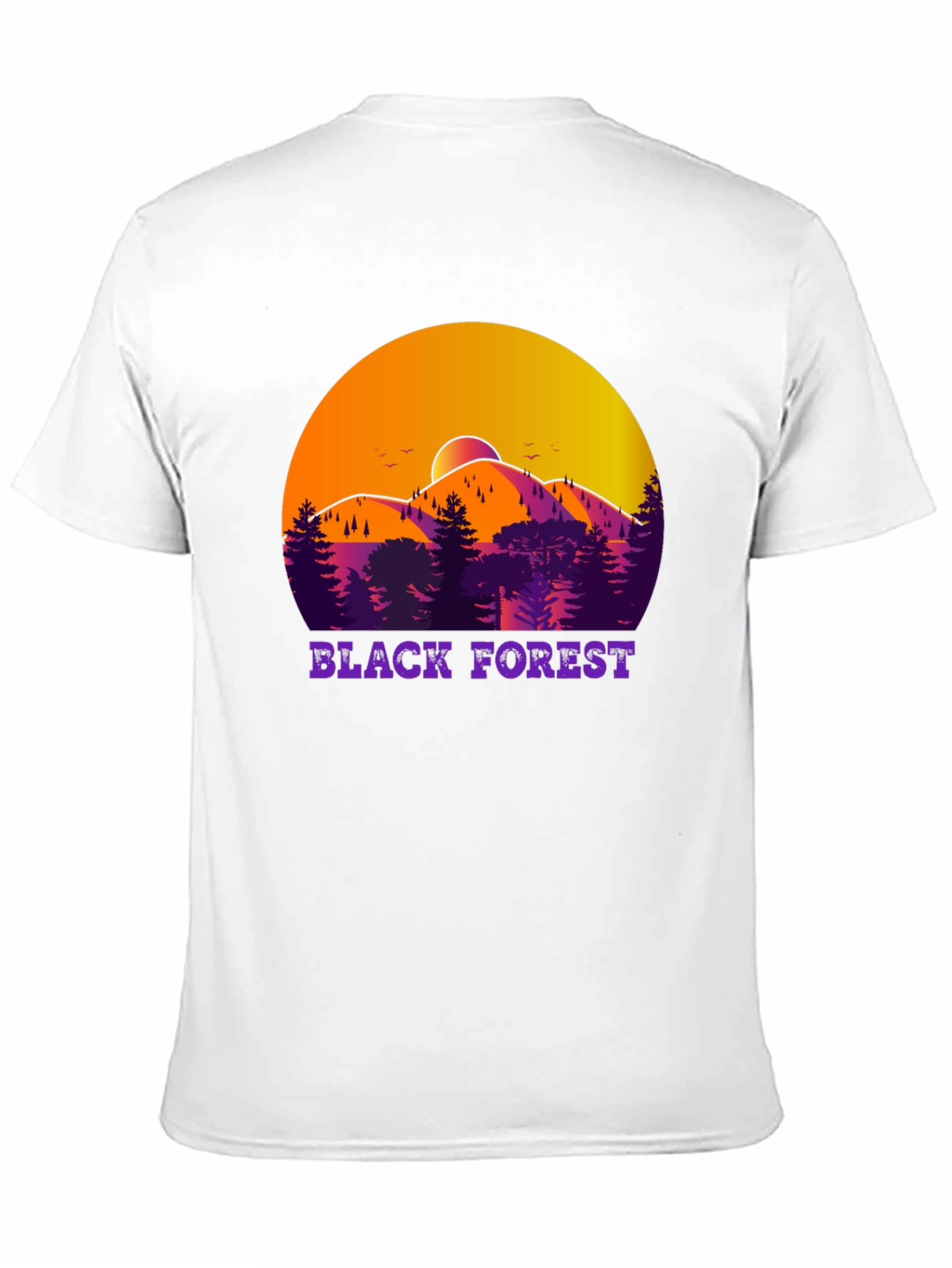 Black Forest T-Shirt - Mountain Scene Design