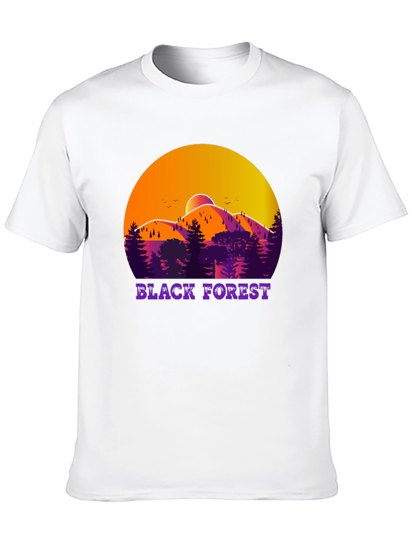 Black Forest T-Shirt - Mountain Scene Design
