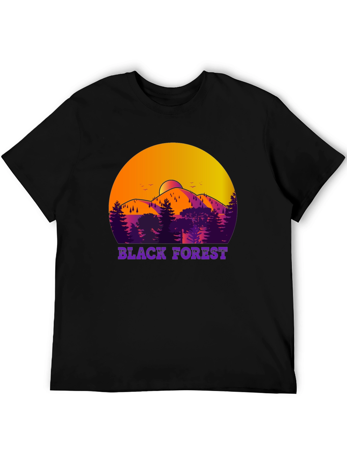 Black Forest T-Shirt - Mountain Scene Design