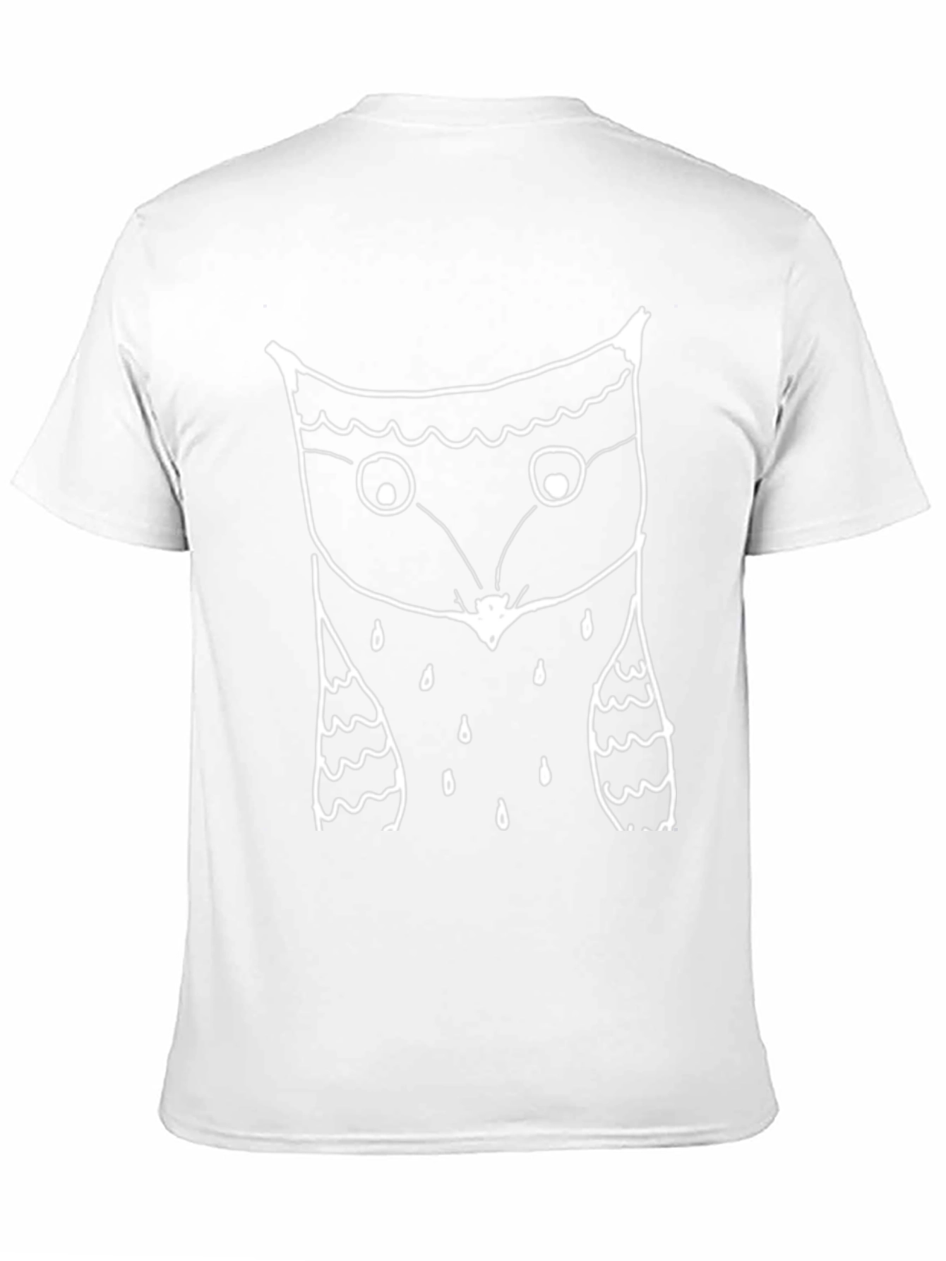 Mens Black T-Shirt with Owl Graphic