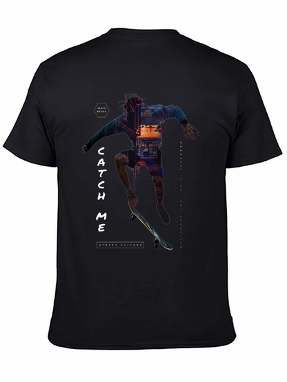 Skate Culture T-Shirt - Catch Me Black Tee